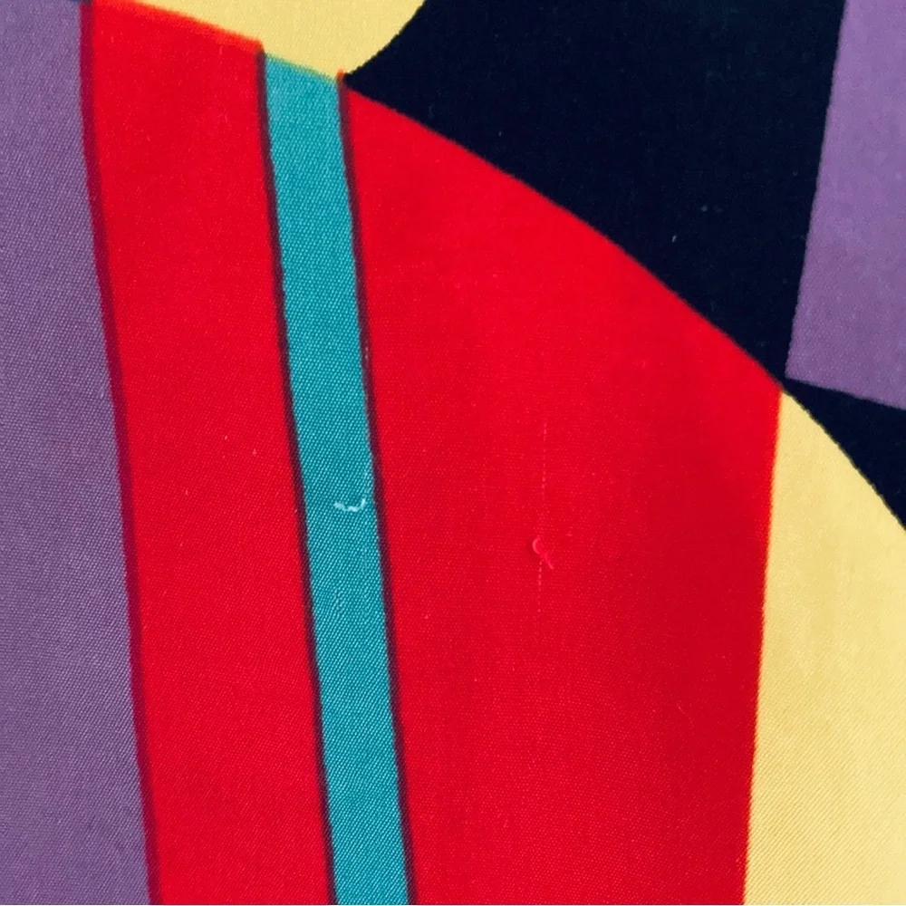 VINTAGE 80s desidual print silky Tank top - Picture 7 of 7